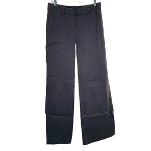 Robert Rodriguez Charcoal Gray Stretch Cotton Blend Flare Designer Pants Size 4